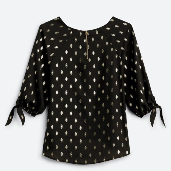 Stitch Fix Papermoon Black Silver Metallic Top Small - Picture 2 of 7